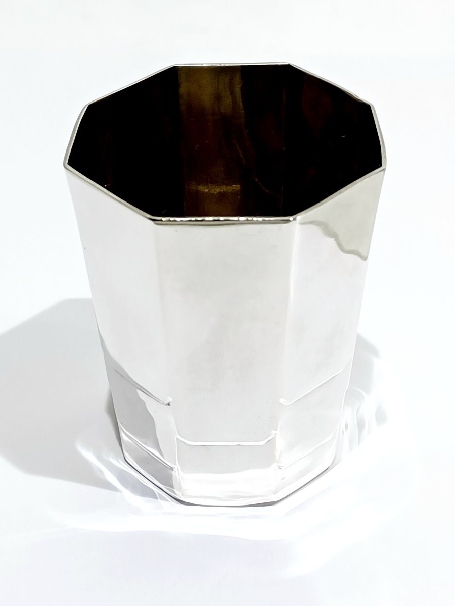 Octagonal Solid Silver Cup-photo-1