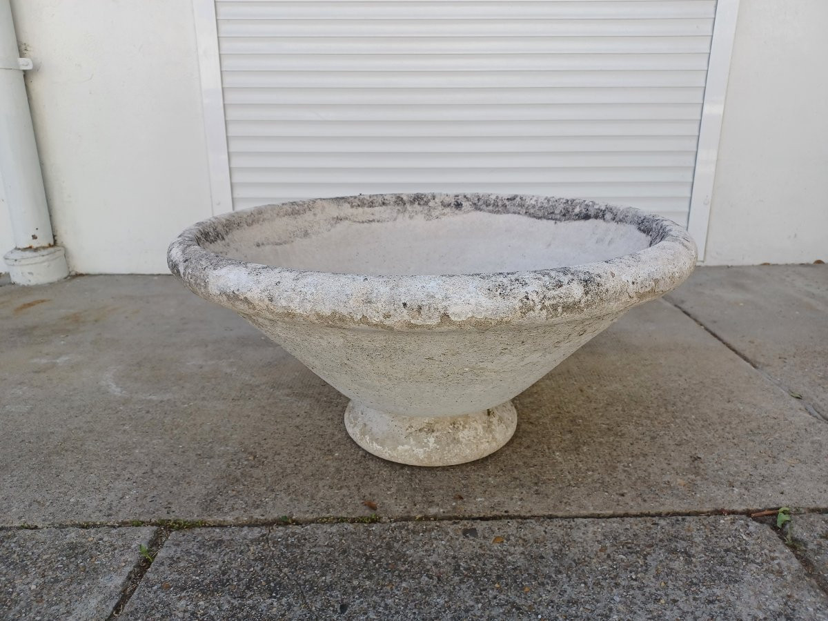 Jardinière vasque ronde sur petit pied Grandon fres-photo-2