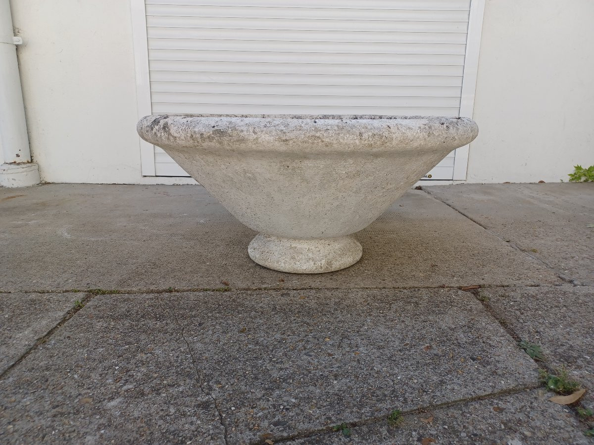 Jardinière vasque ronde sur petit pied Grandon fres-photo-1