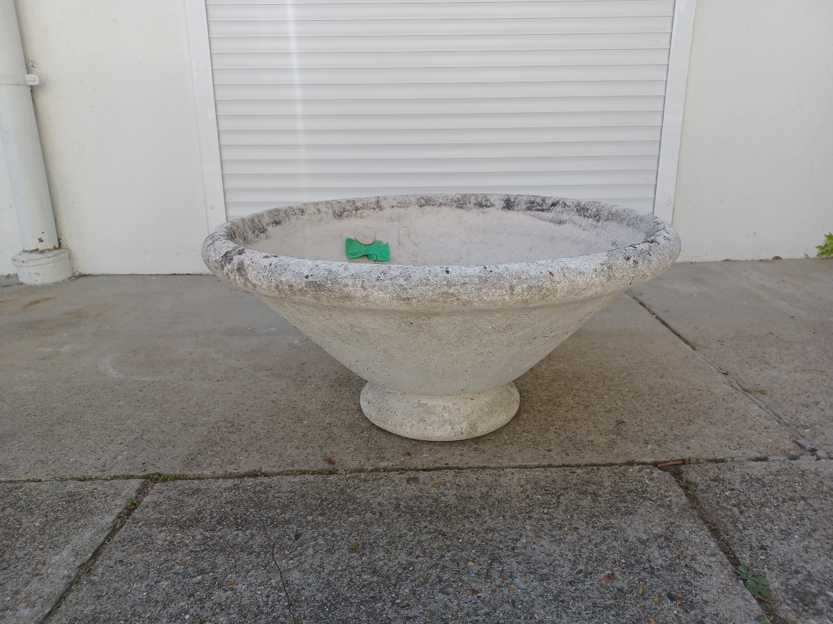 Jardinière vasque ronde sur petit pied Grandon fres