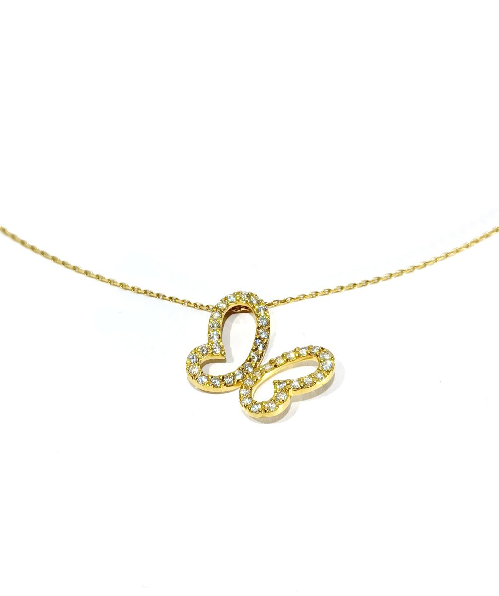 Collier Papillon En Or-photo-3