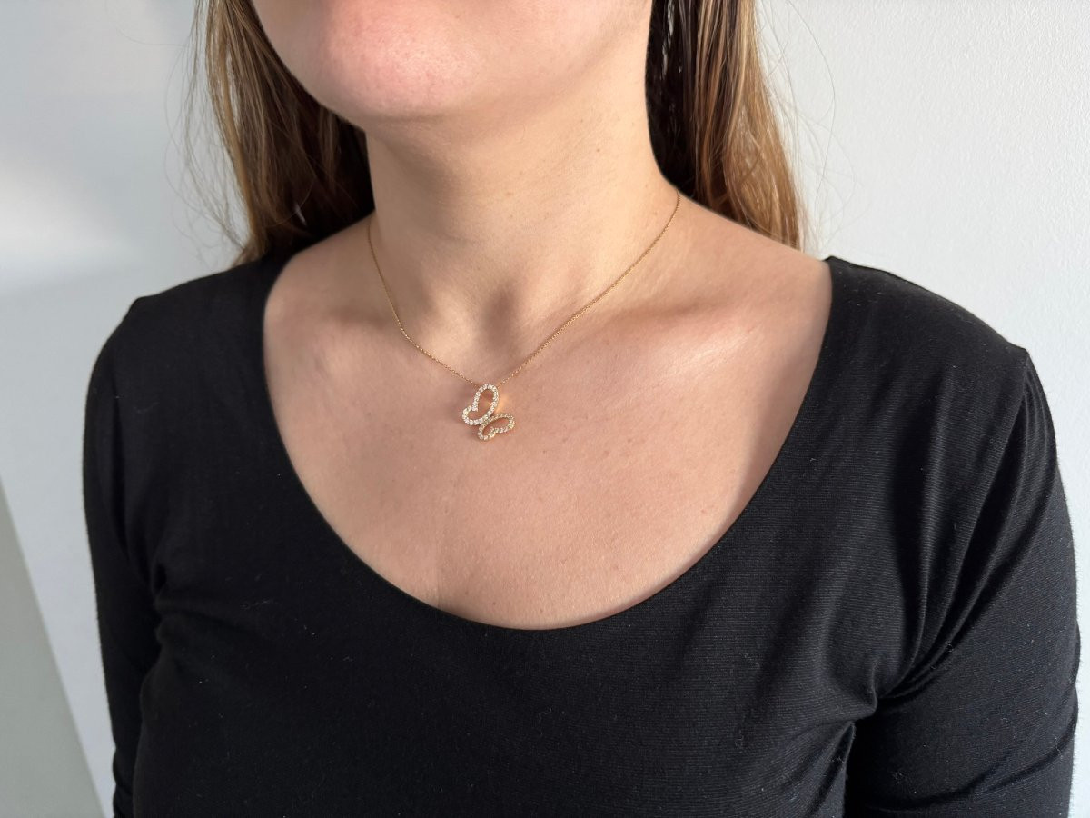 Collier Papillon En Or-photo-4