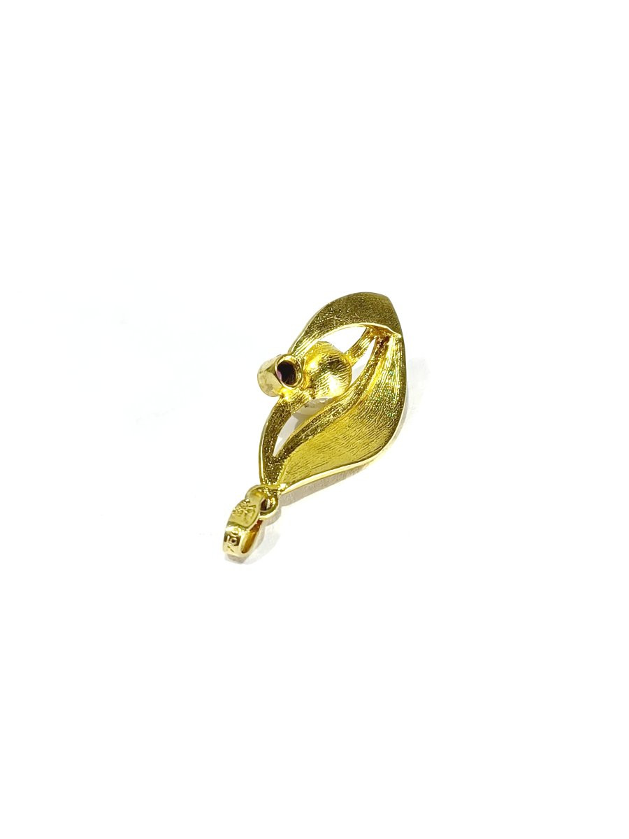 Pendentif En Or Perle Et Grenat-photo-7