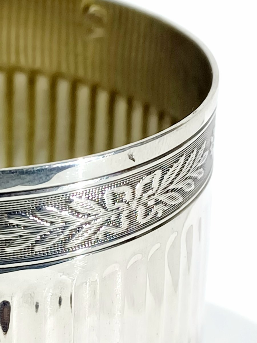 Louis XVI Style Solid Silver Napkin Ring With Vermeil Interior-photo-4