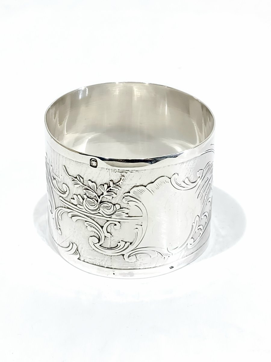 Rond de serviette en argent massif à décor d’entrelacs-photo-4