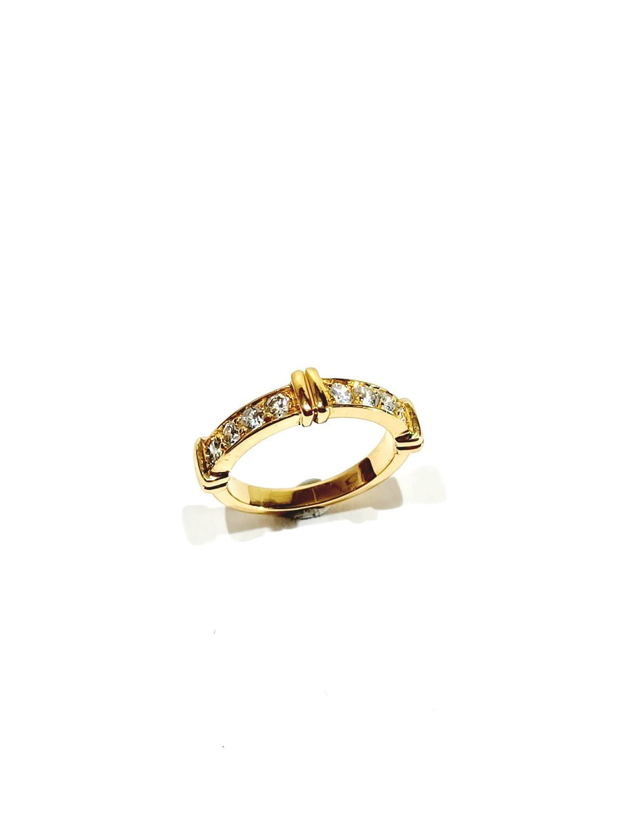 Champagne Gold And Diamond Wedding Ring-photo-4