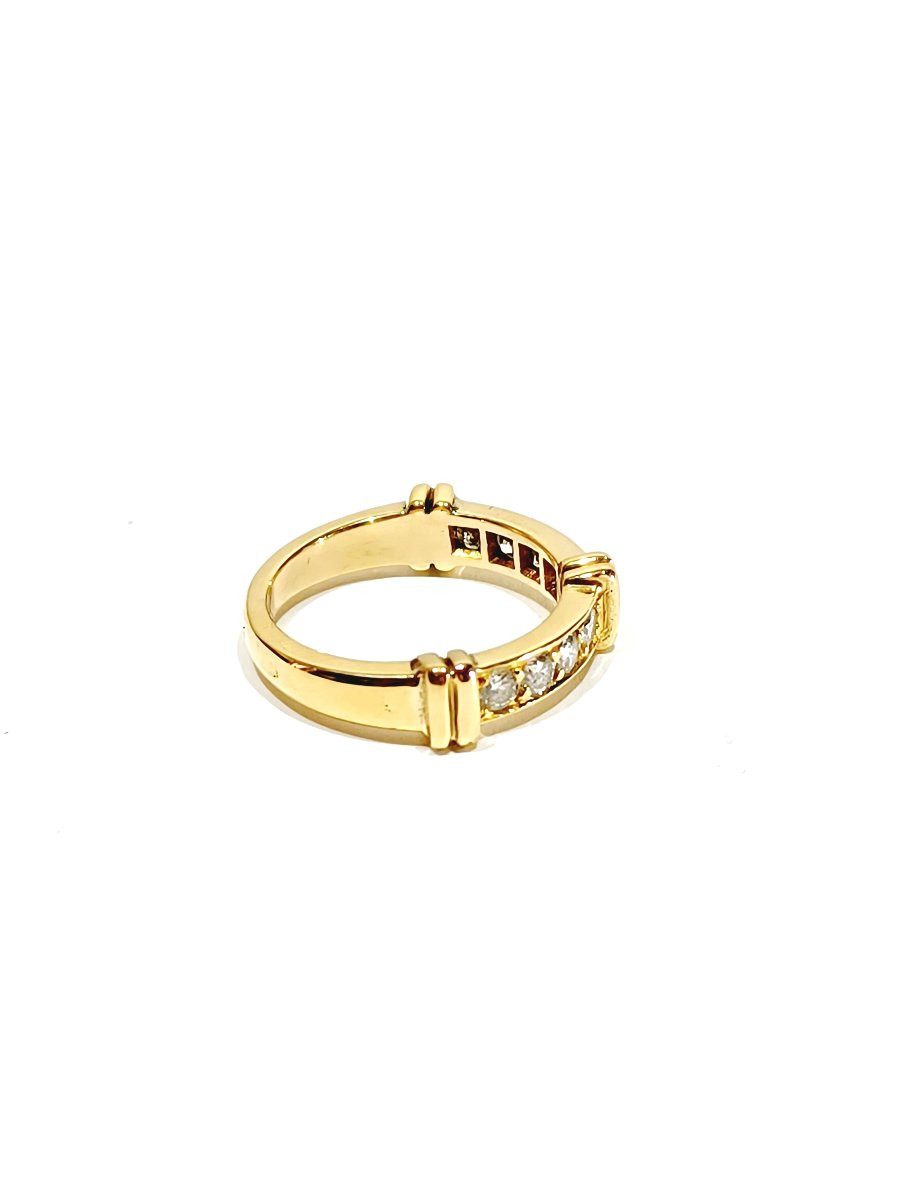 Champagne Gold And Diamond Wedding Ring-photo-3