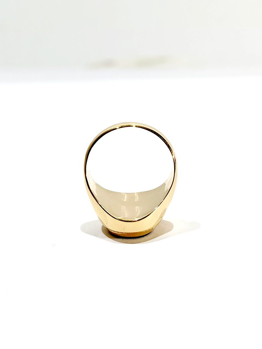 Bague chevalière or et jaspe-photo-6