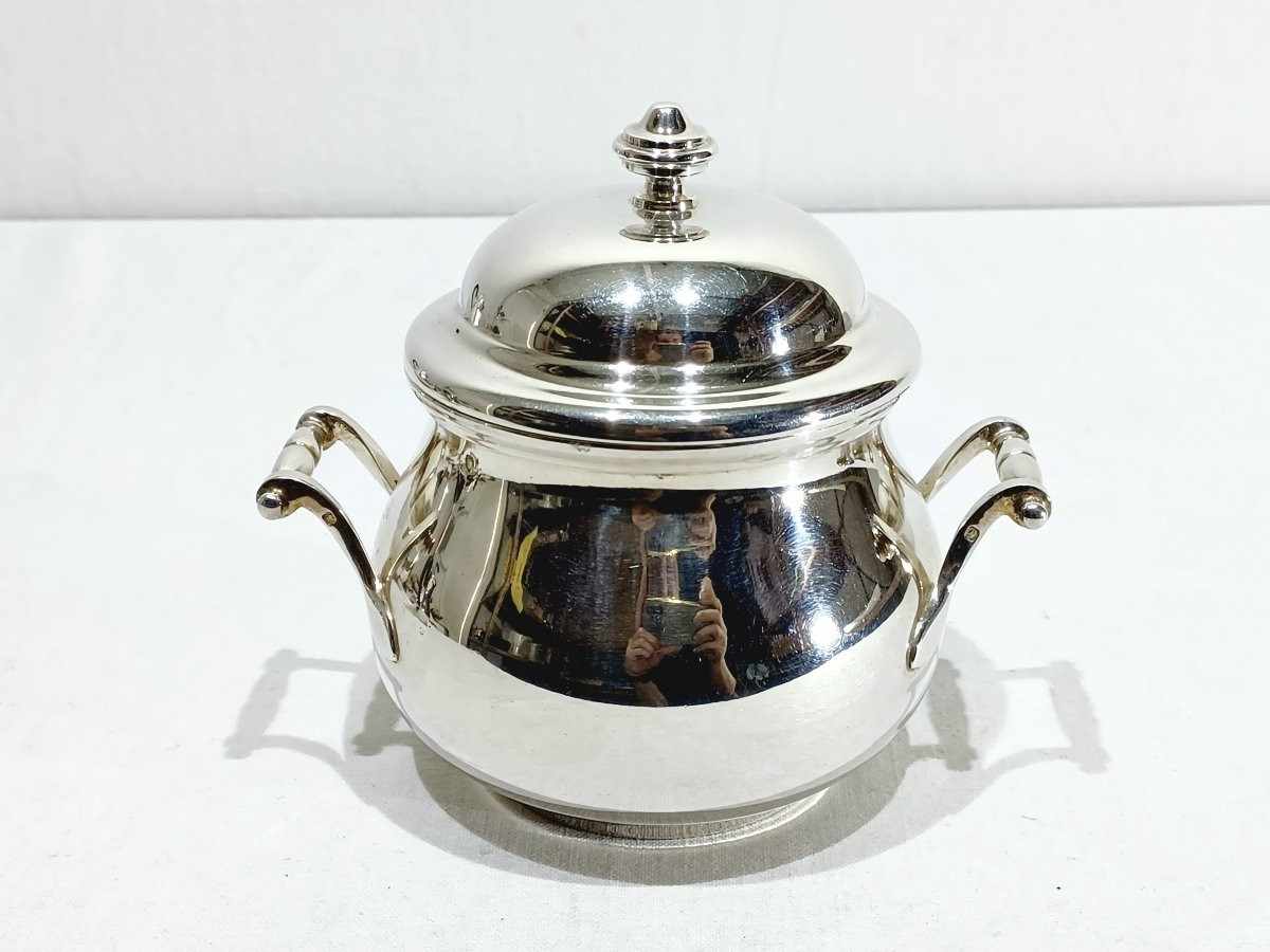 3-piece Silver And Ebony Tea Set-photo-3