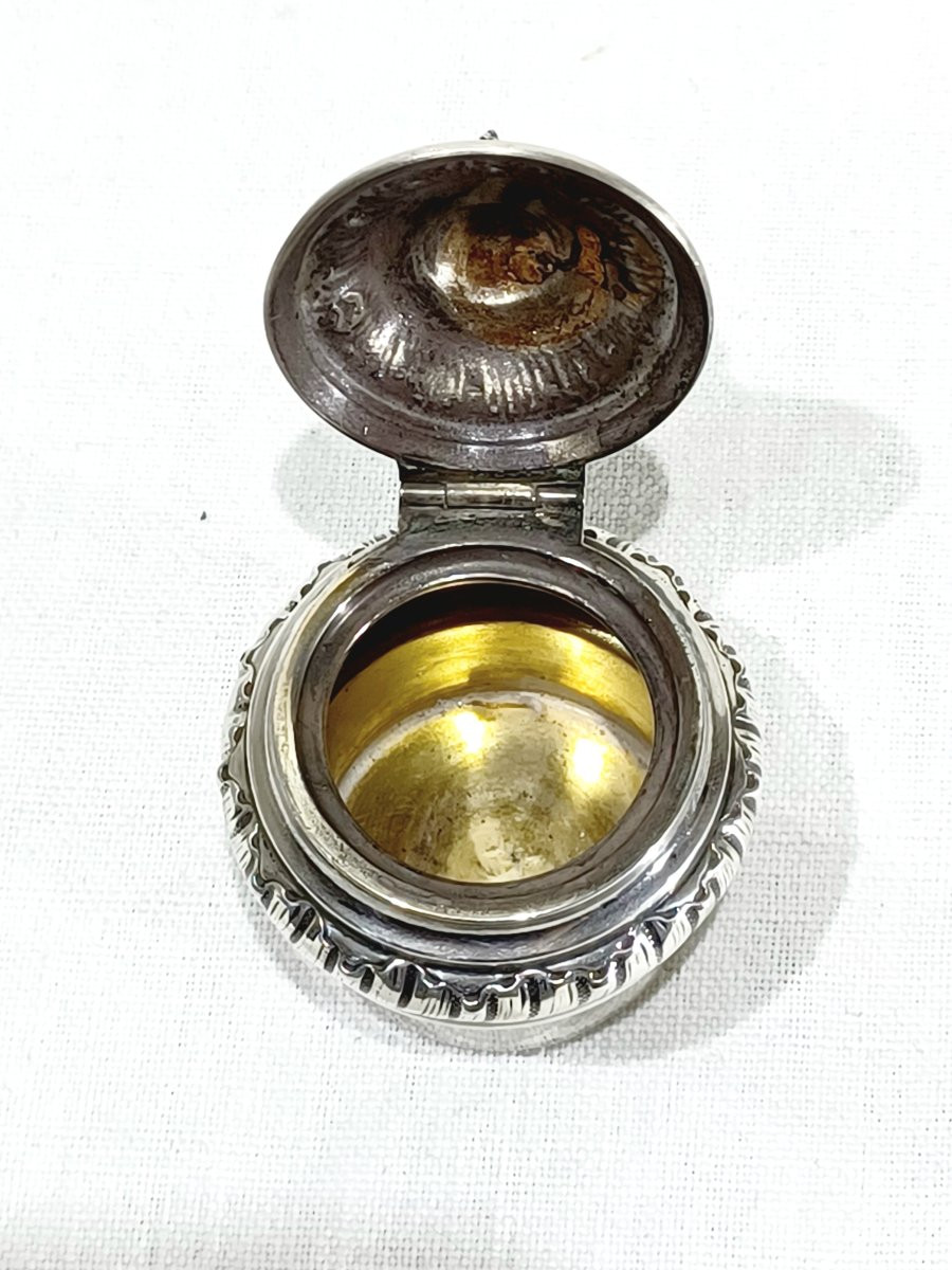 Eugène Lefebvre - Encrier argent Louis XY-photo-7