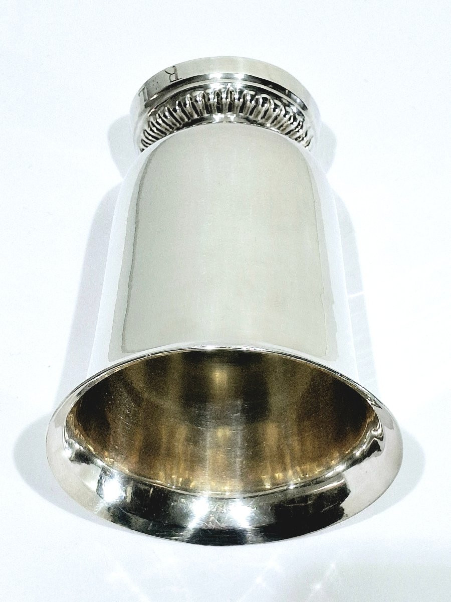 Sterling Silver Cup With Pedestal And Second Rooster Hallmark-photo-4