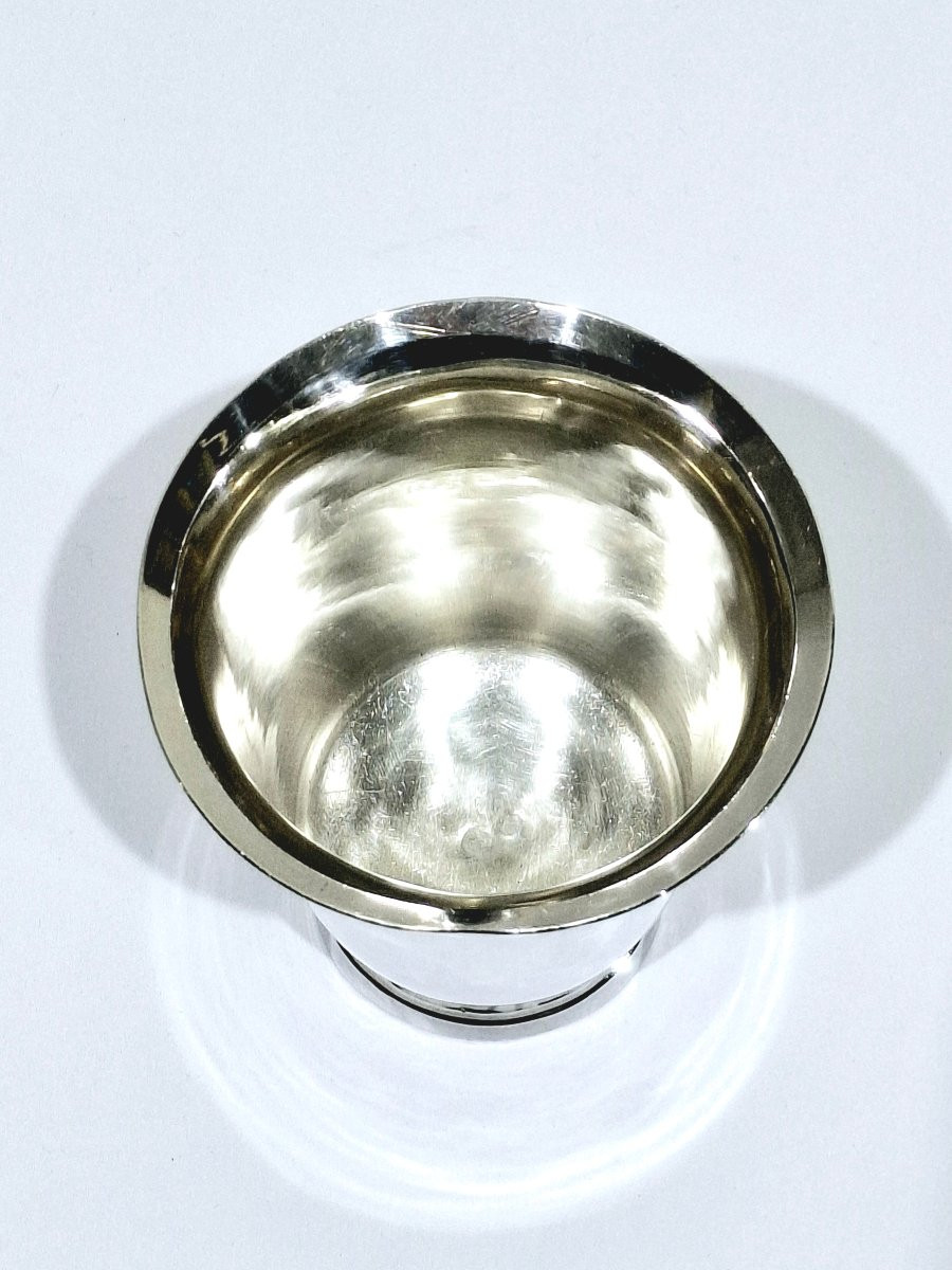 Sterling Silver Cup With Pedestal And Second Rooster Hallmark-photo-2