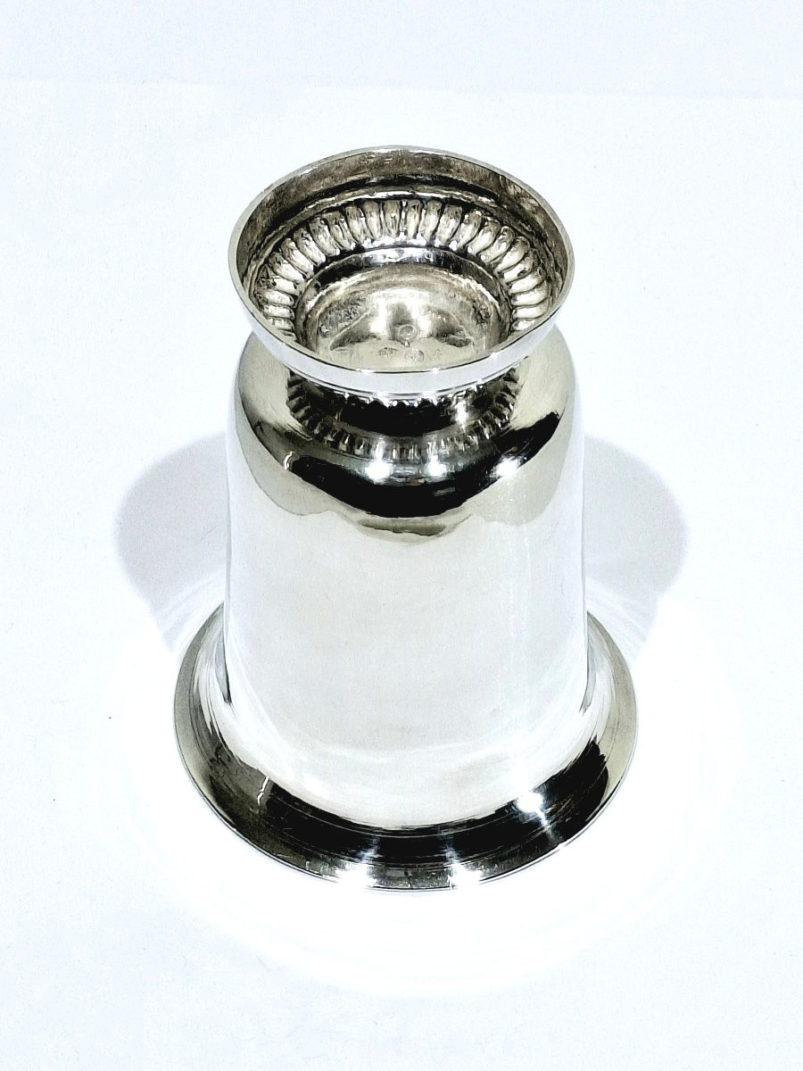 Sterling Silver Cup With Pedestal And Second Rooster Hallmark-photo-3