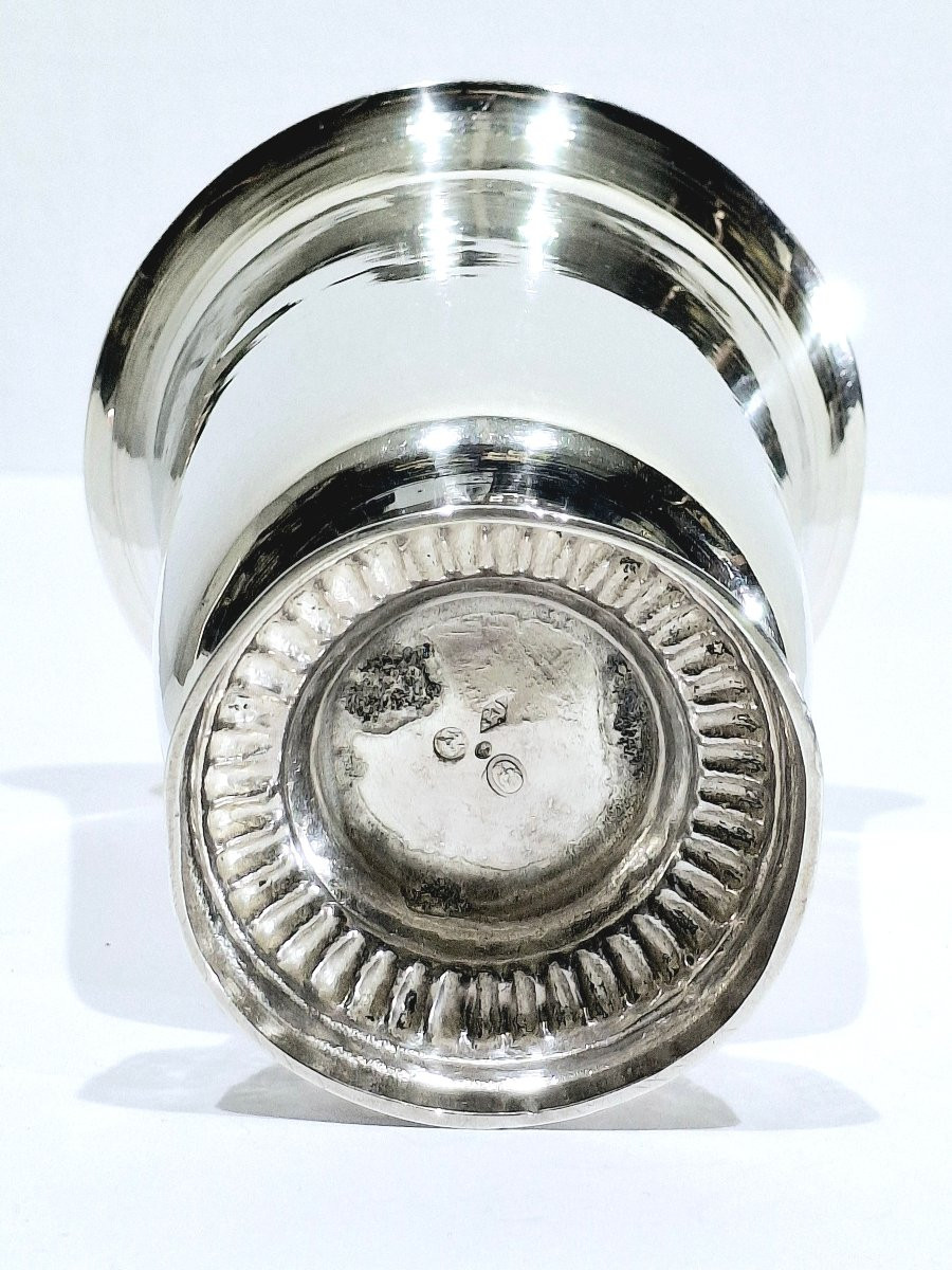 Sterling Silver Cup With Pedestal And Second Rooster Hallmark-photo-6