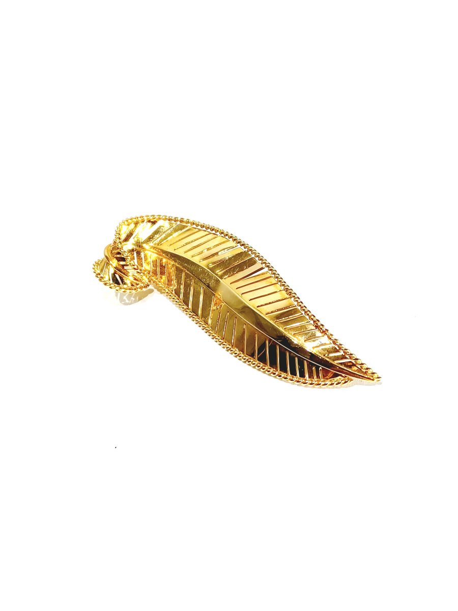 Broche Feuille En Or-photo-1