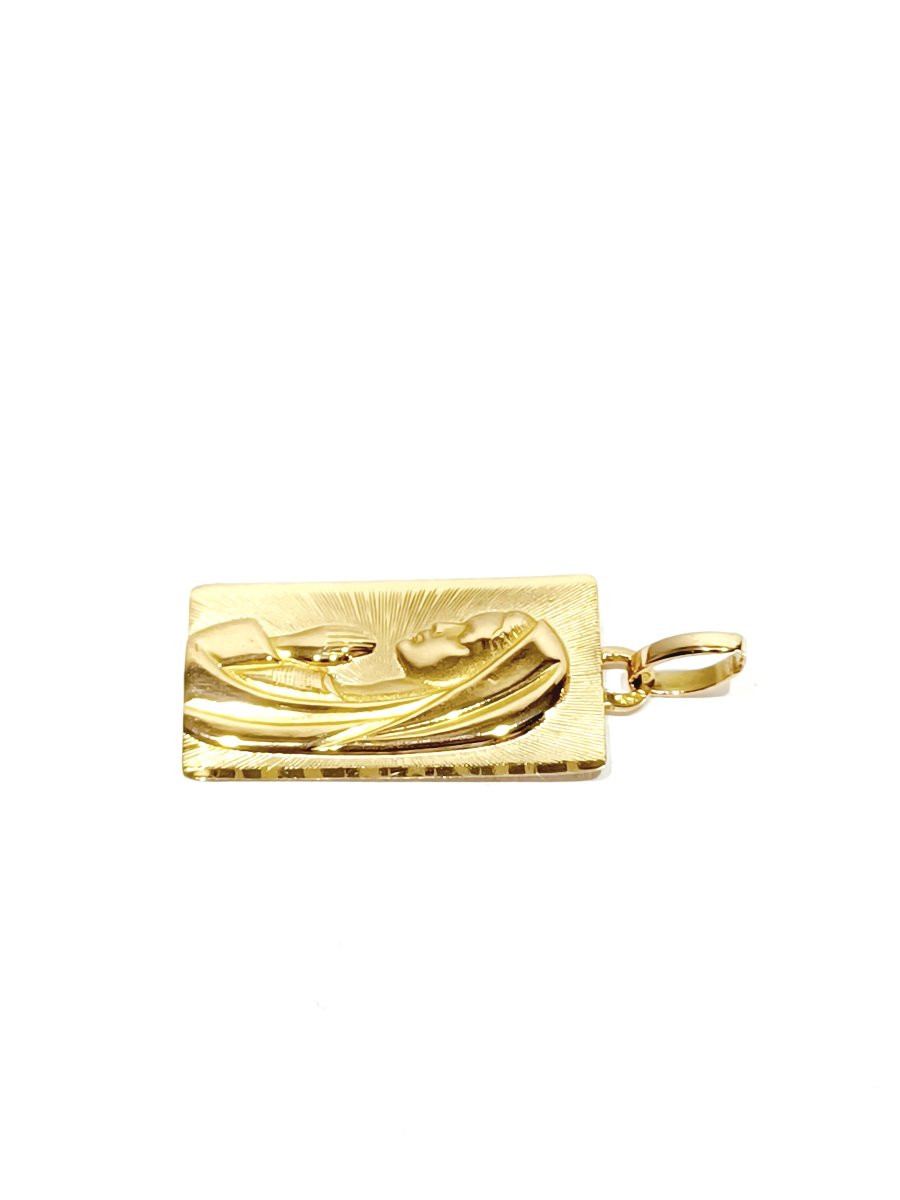 Médaille de la Vierge Marie en or rose-photo-1