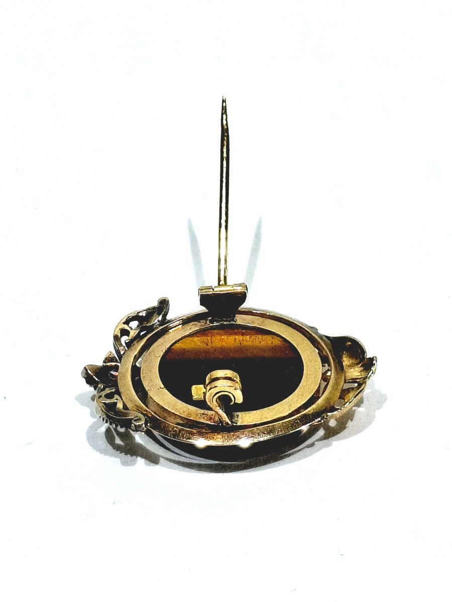 Gold And Tiger's Eye Brooch-photo-6