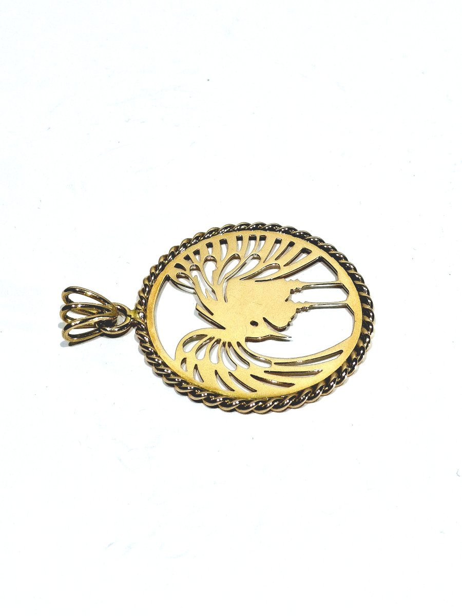 Pendentif Phénix En Or Rose-photo-3