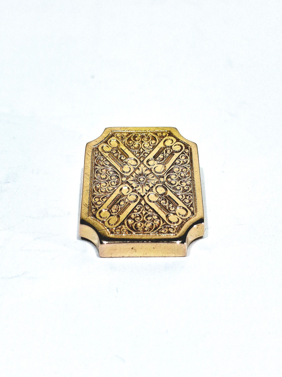 Engraved Rose Gold Pendant