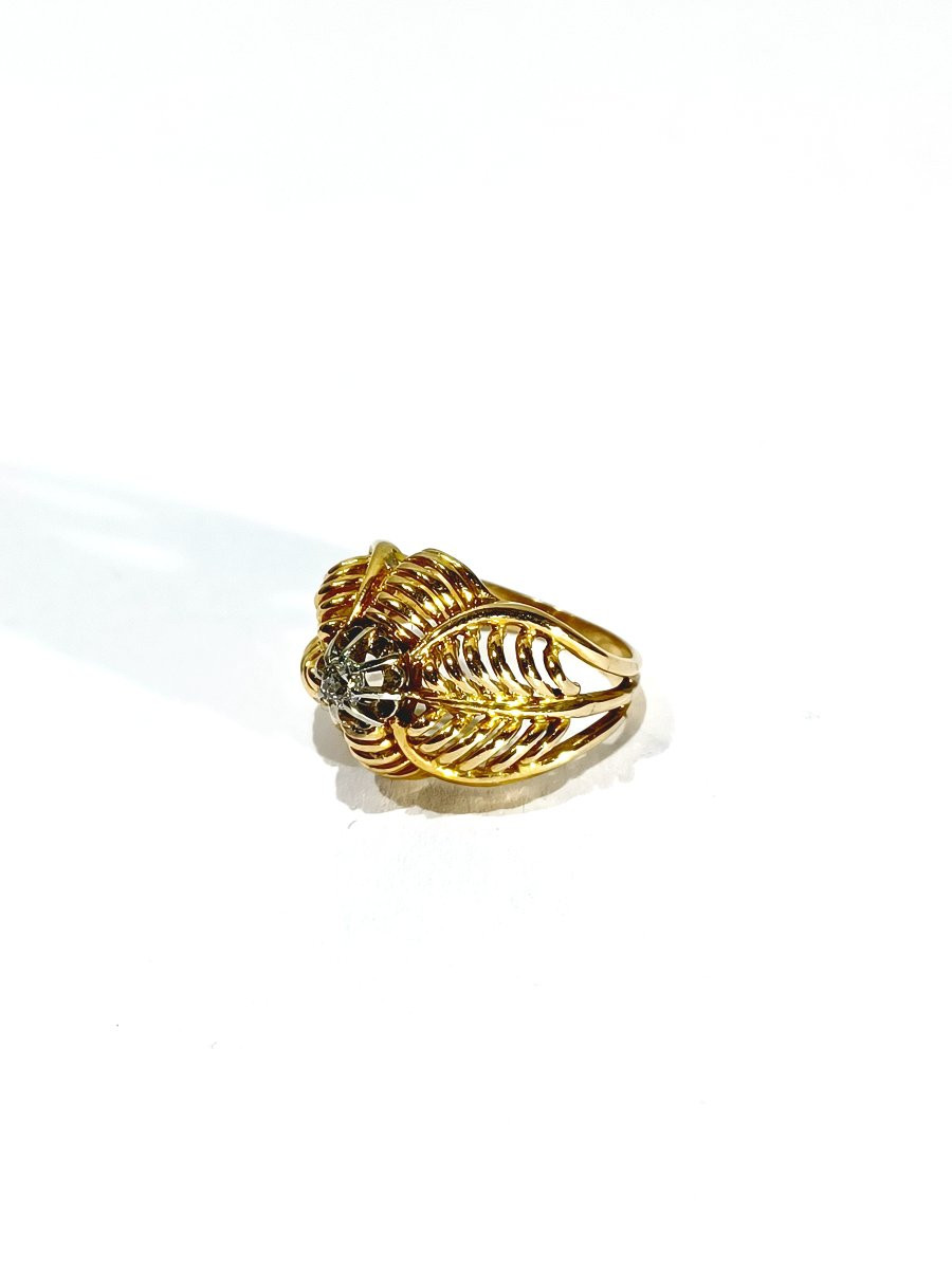 Art Nouveau Ring In Gold And Diamond-photo-1