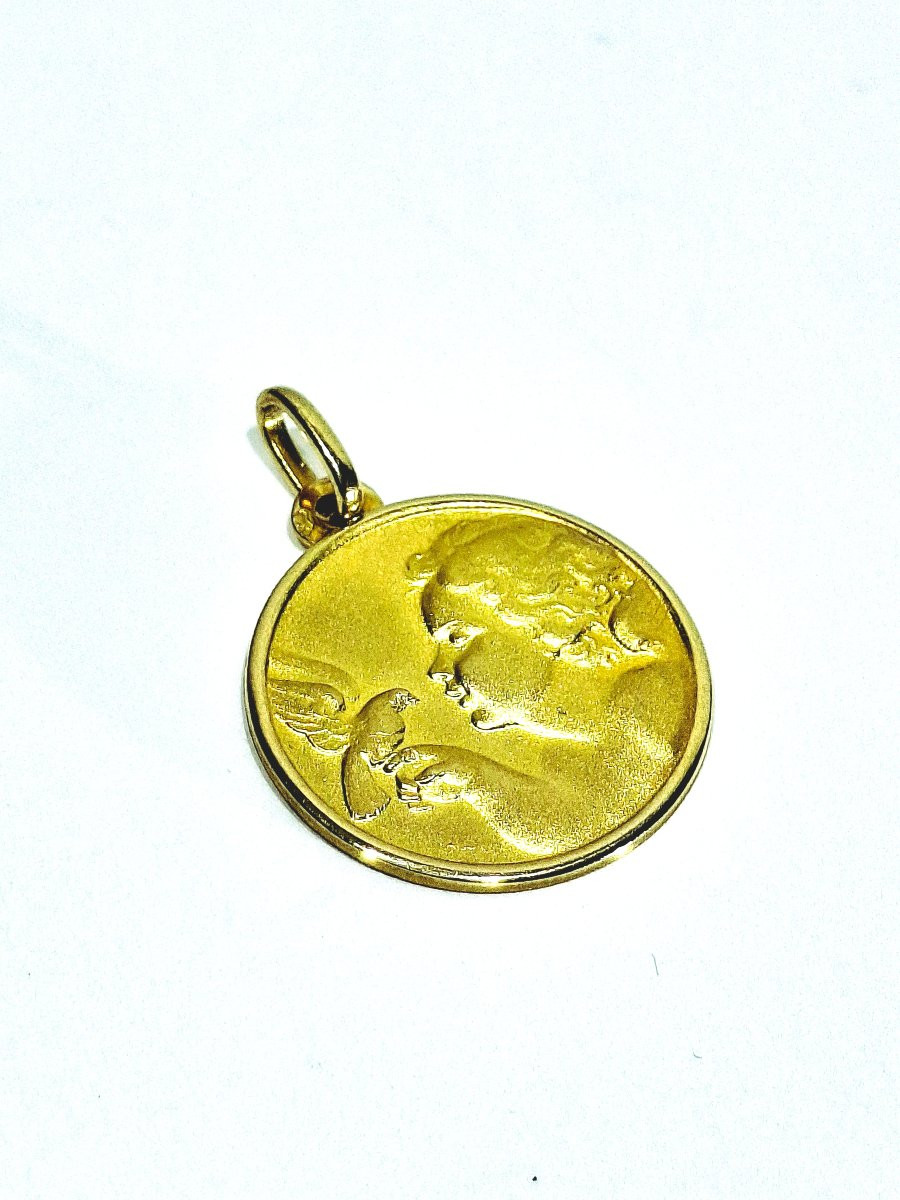 Médaille Ange Et Colombe-photo-4