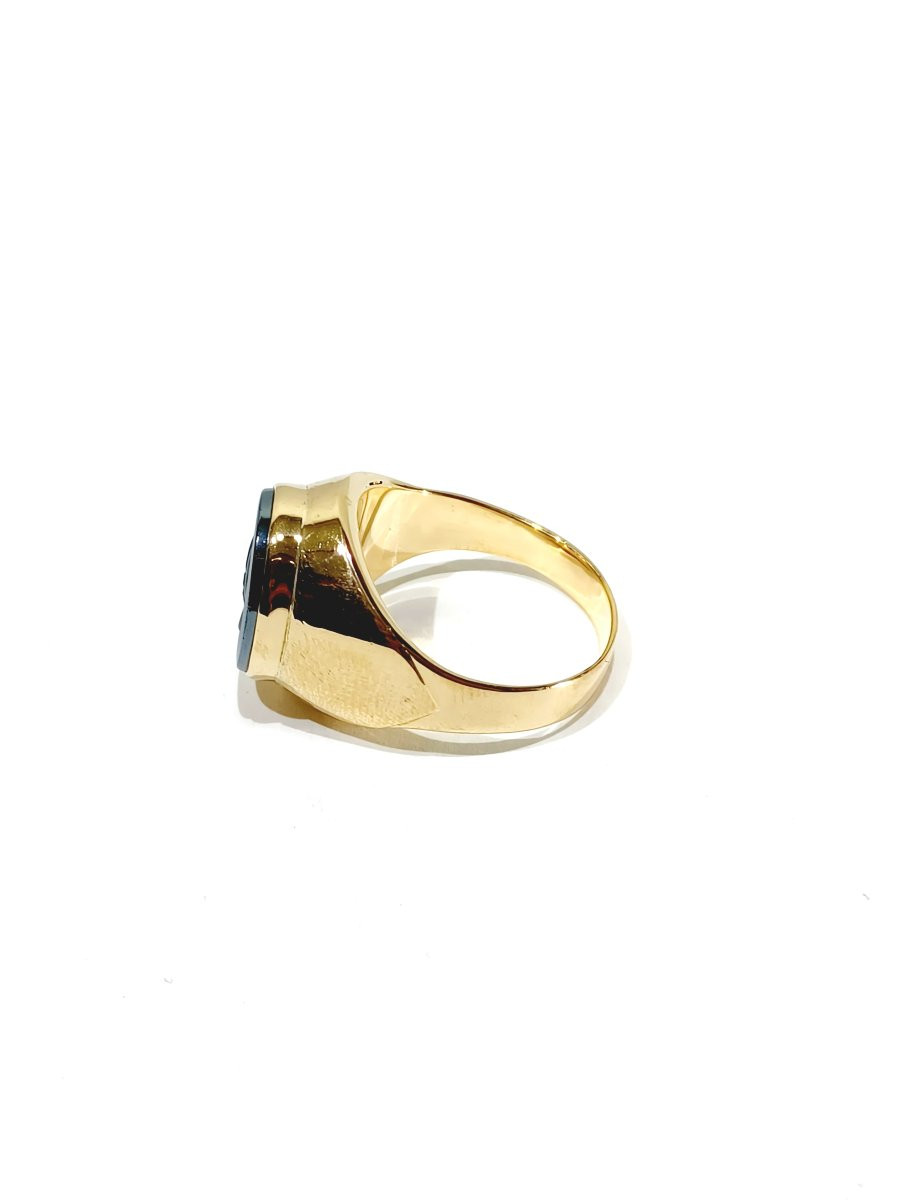Gold And Hematite Intaglio Ring-photo-1