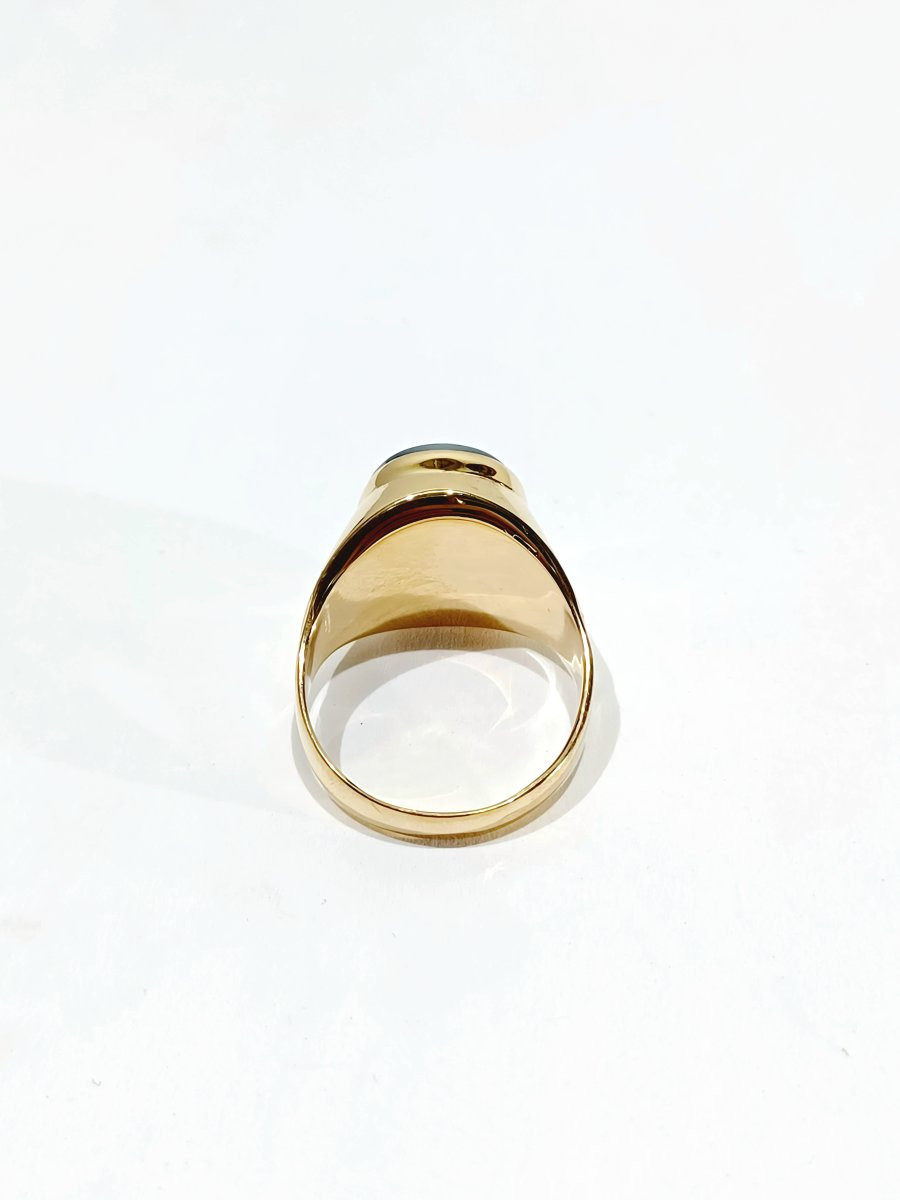 Gold And Hematite Intaglio Ring-photo-2