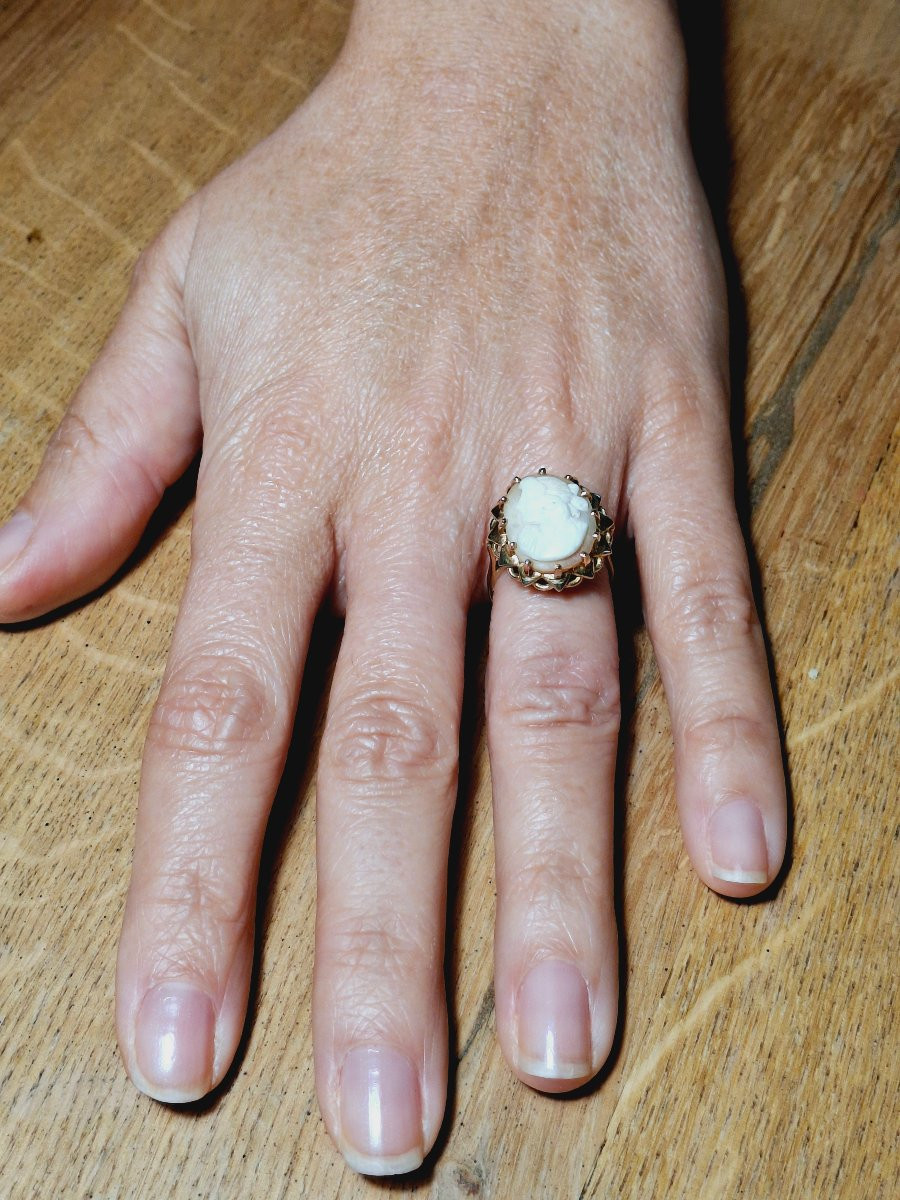 Bague Camée En Or Rose-photo-4
