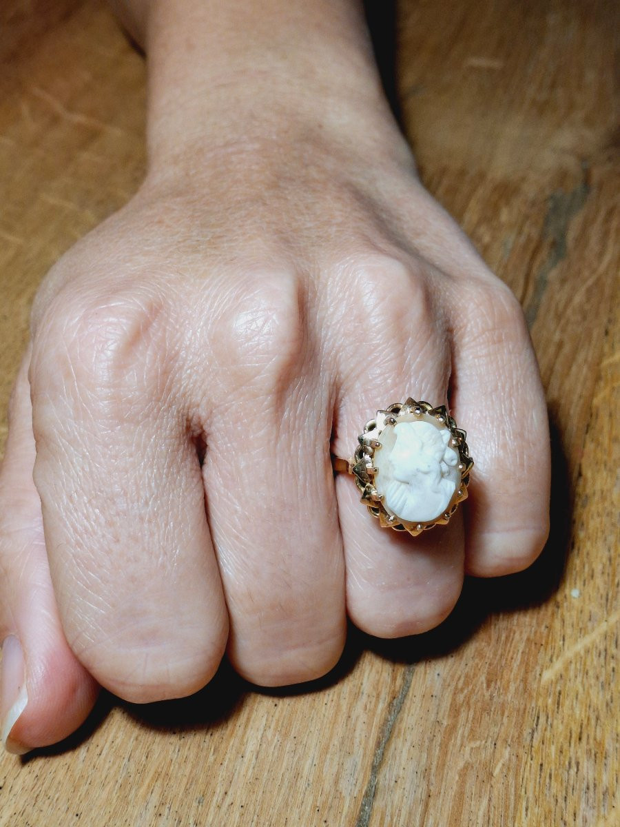 Bague Camée En Or Rose-photo-8
