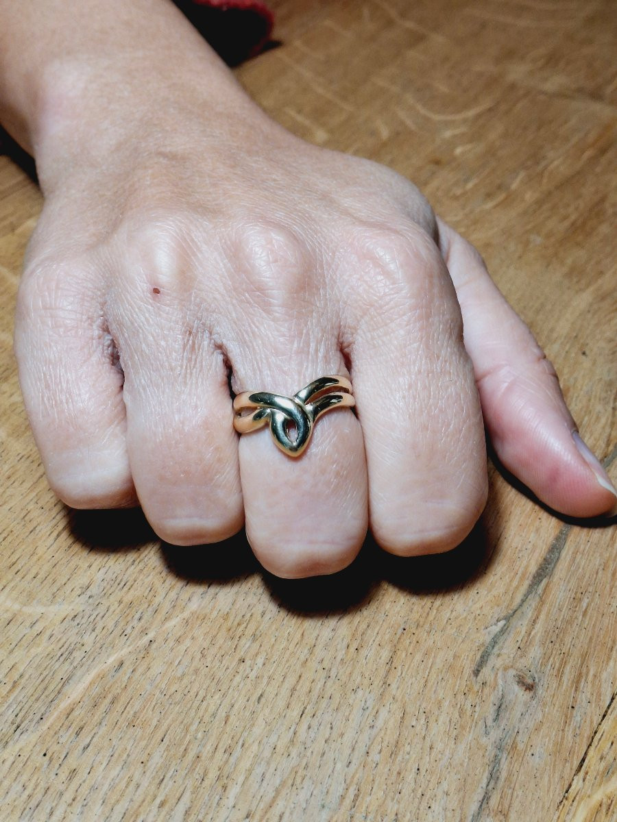 Openwork Gold Ring-photo-8