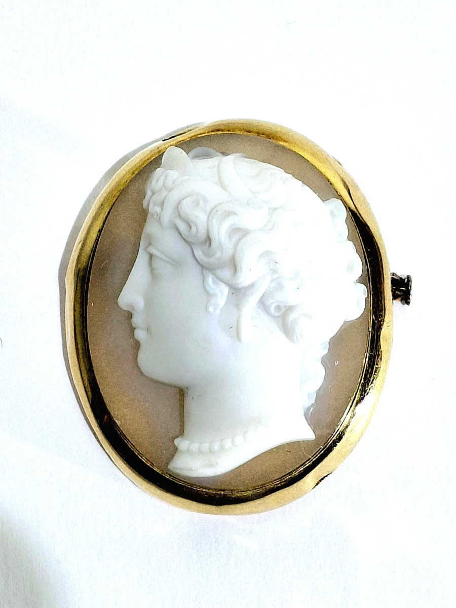Agate Cameo Brooch