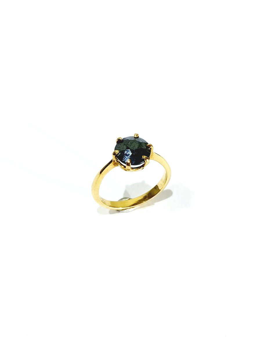 Gold And Hematite Ring-photo-2