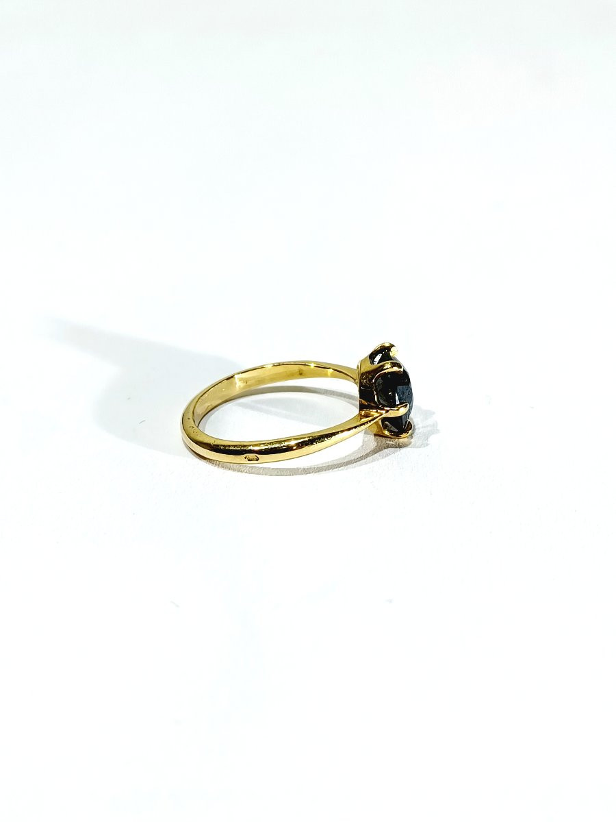 Gold And Hematite Ring-photo-2