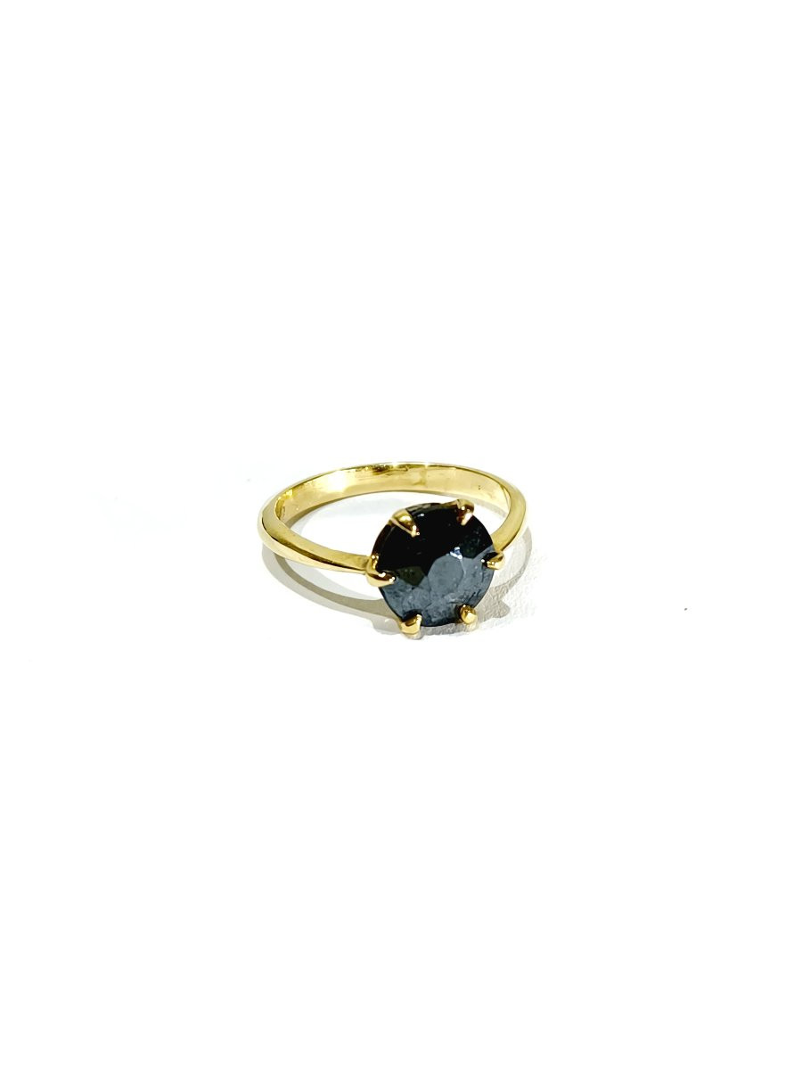 Gold And Hematite Ring-photo-3
