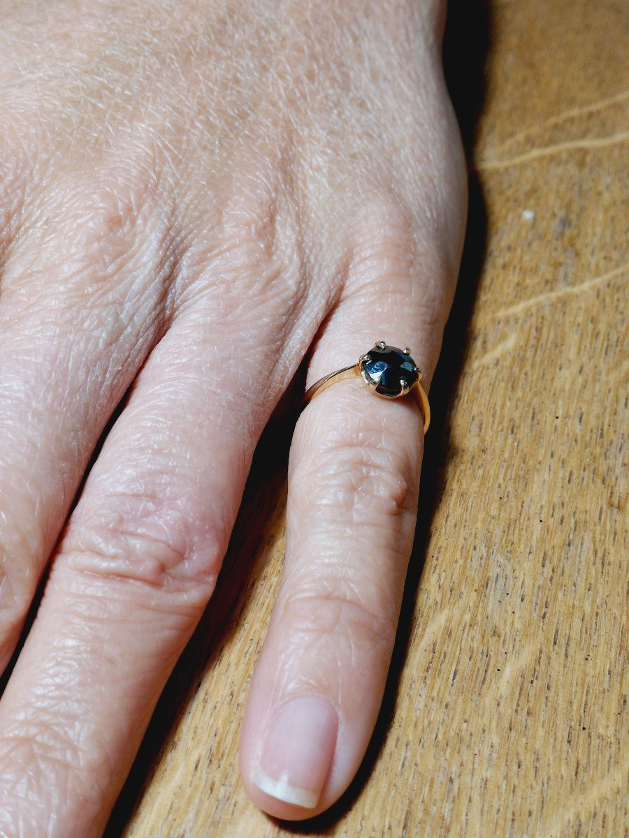 Gold And Hematite Ring-photo-7