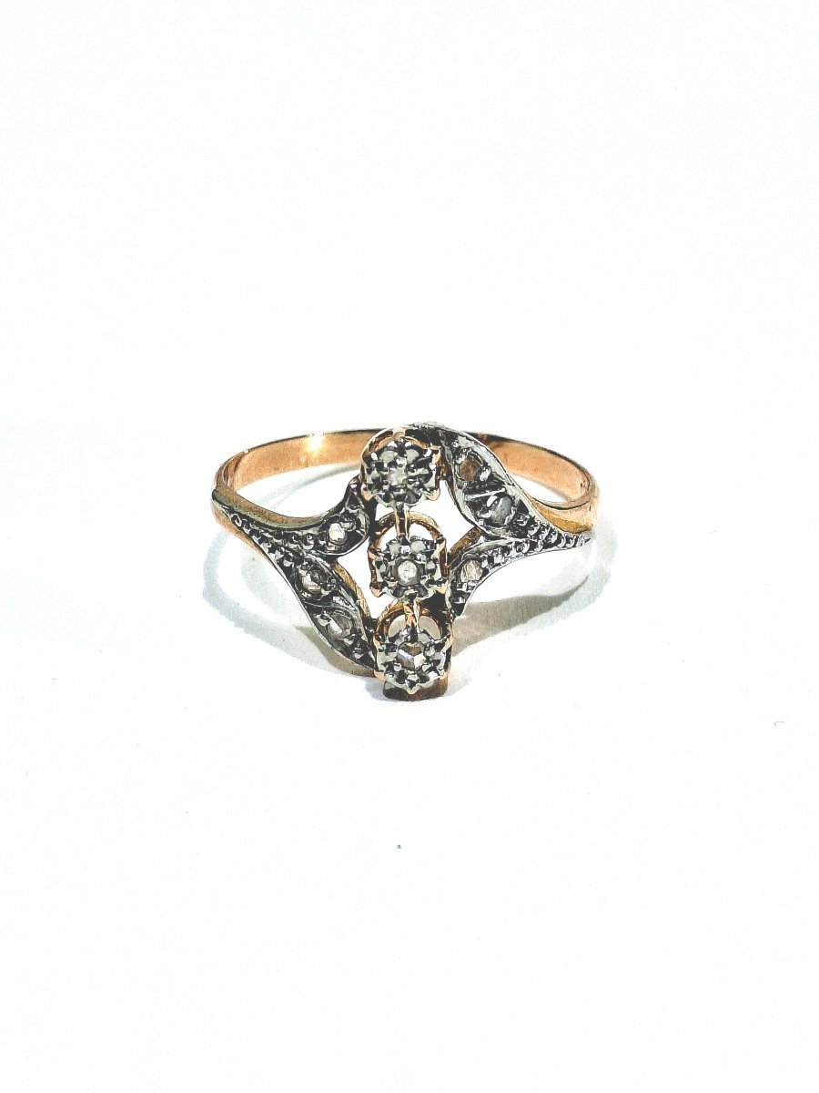 Napoleon III Gold And Diamond Ring -photo-2