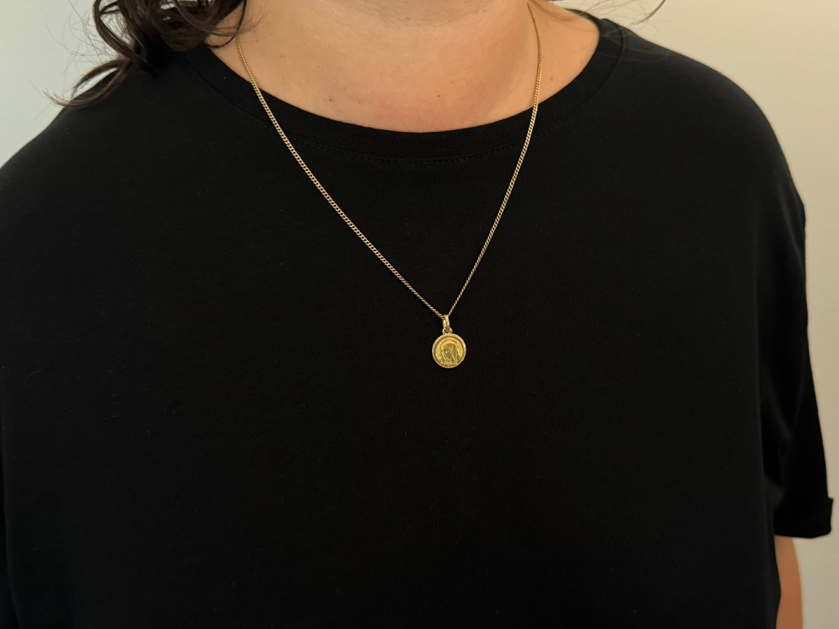 Gold Virgin Mary Medal -photo-7