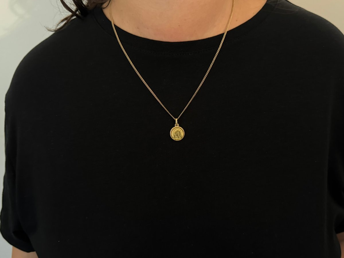 Gold Virgin Mary Medal -photo-8