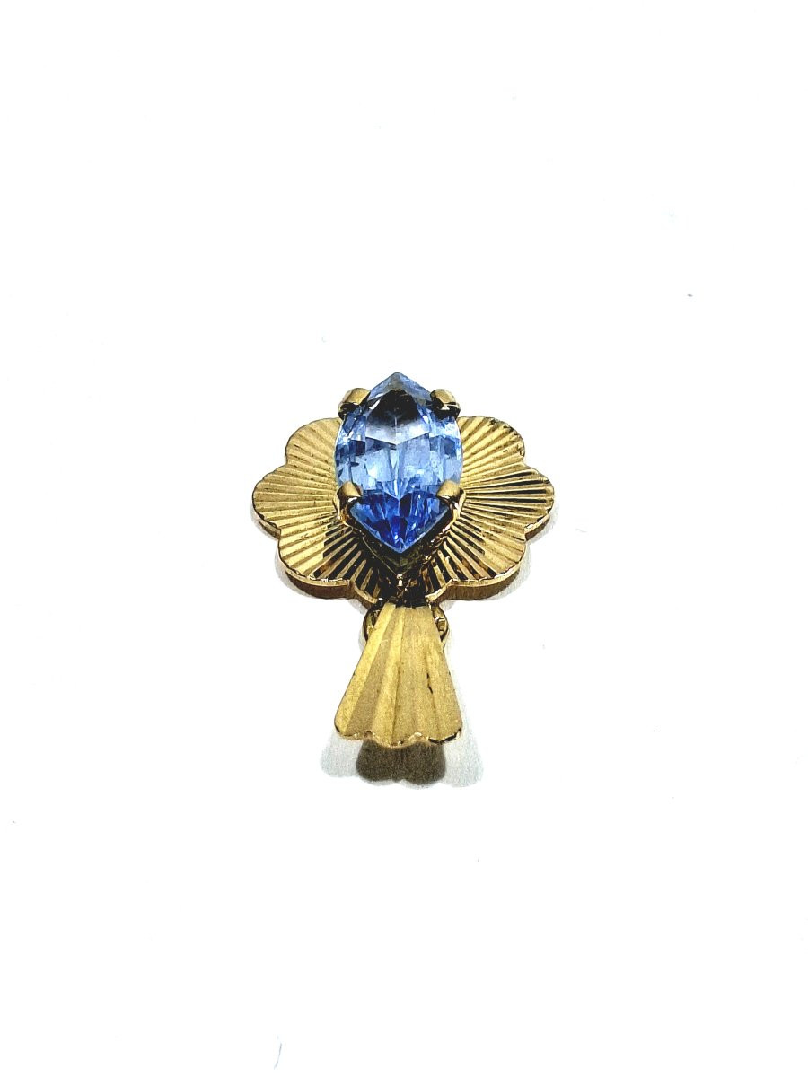 Gold And Blue Topaz Pendant-photo-1