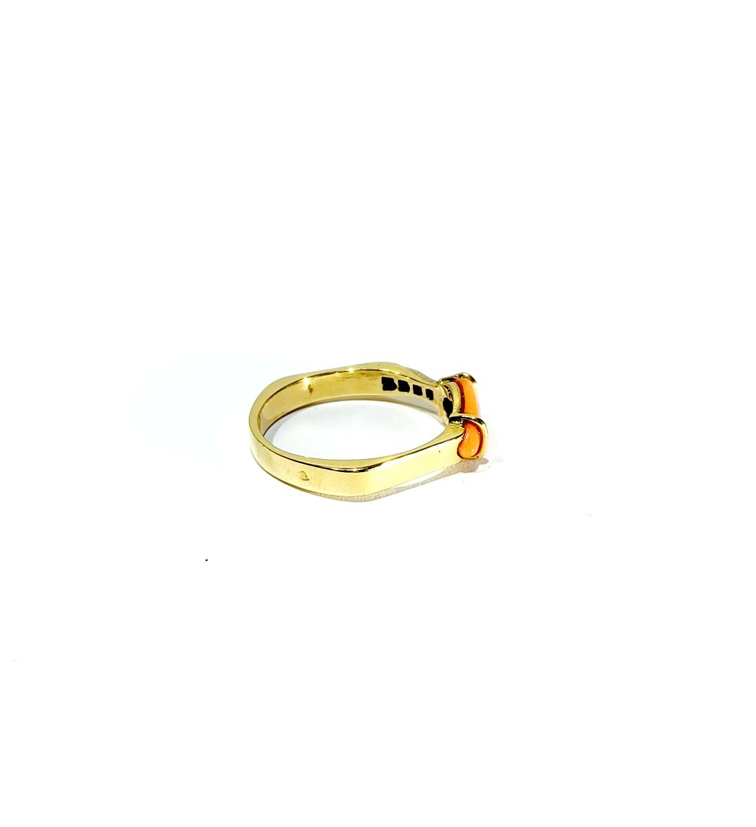 Gold, Coral And Diamond Ring-photo-1