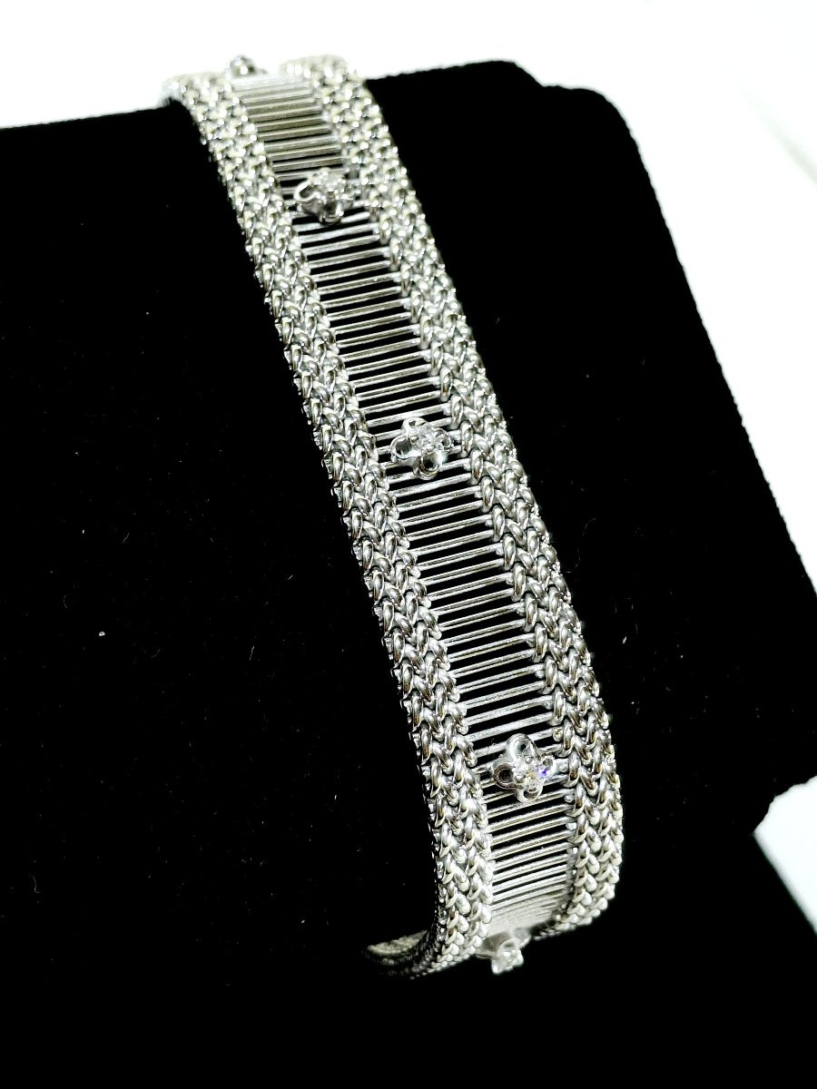 Bracelet en or blanc et diamants-photo-3