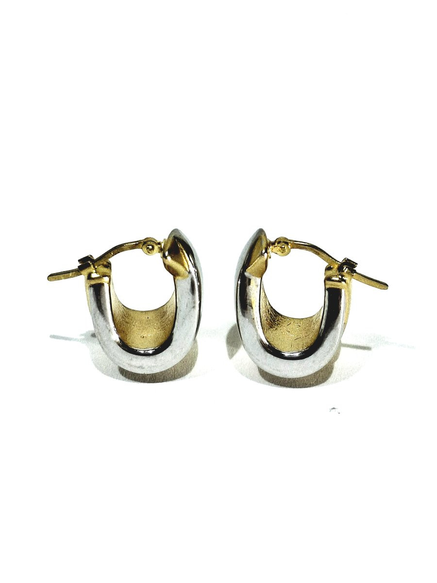 Yellow And White Gold Earring-photo-4