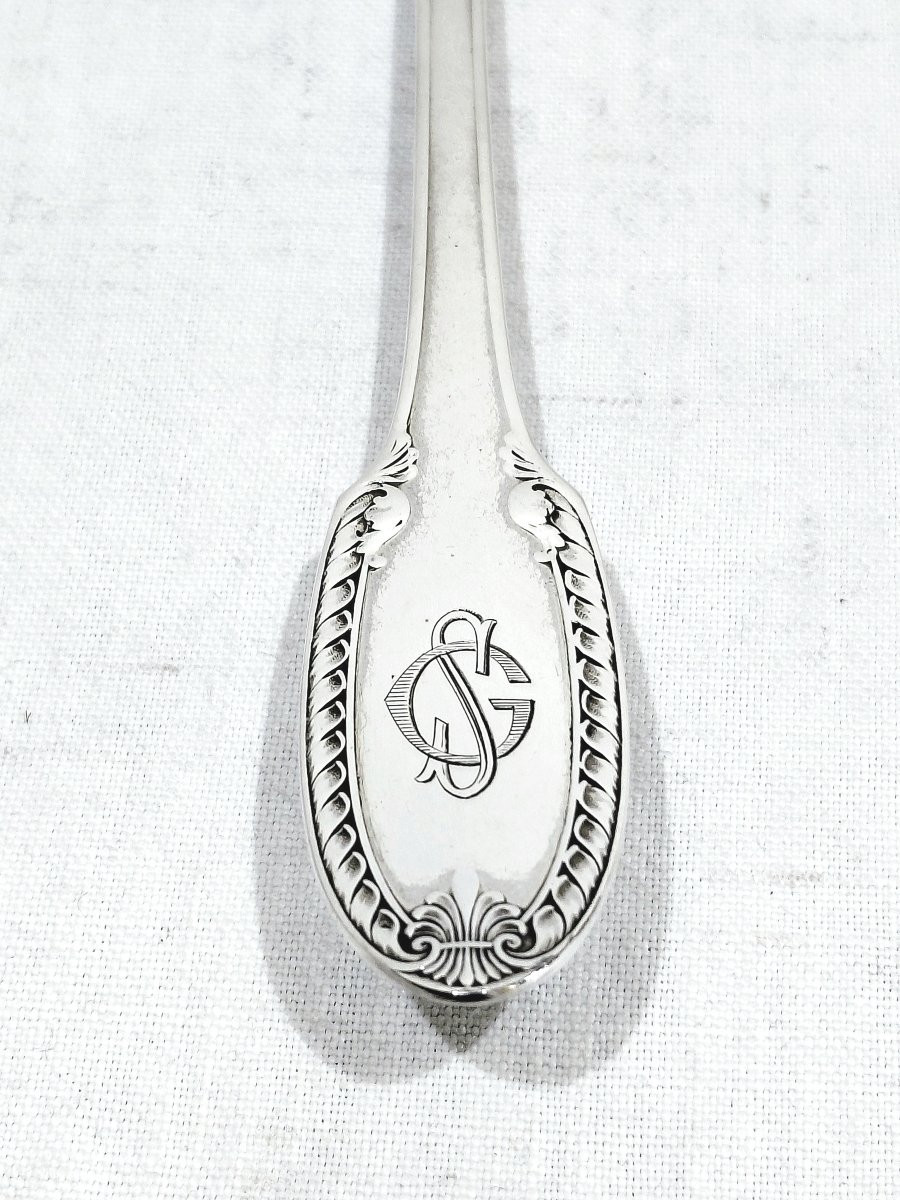 Ravinet Denfert - couverts de service a glace argent et vermeil-photo-3
