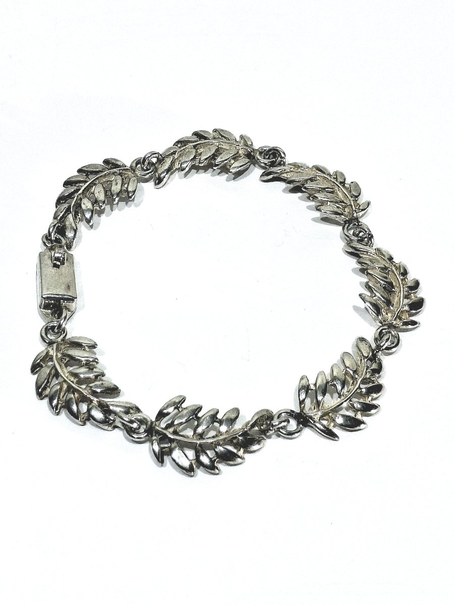 Silver Leaf Bracelet-photo-4