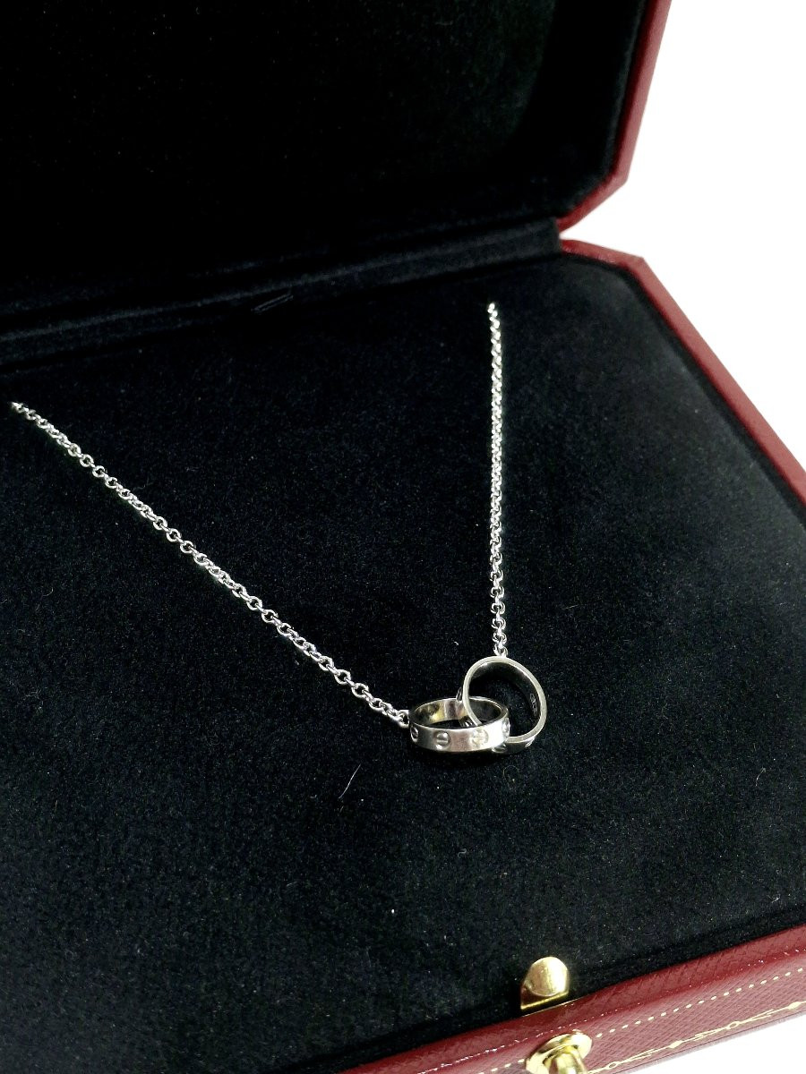 Cartier - Love Necklace In White Gold -photo-2