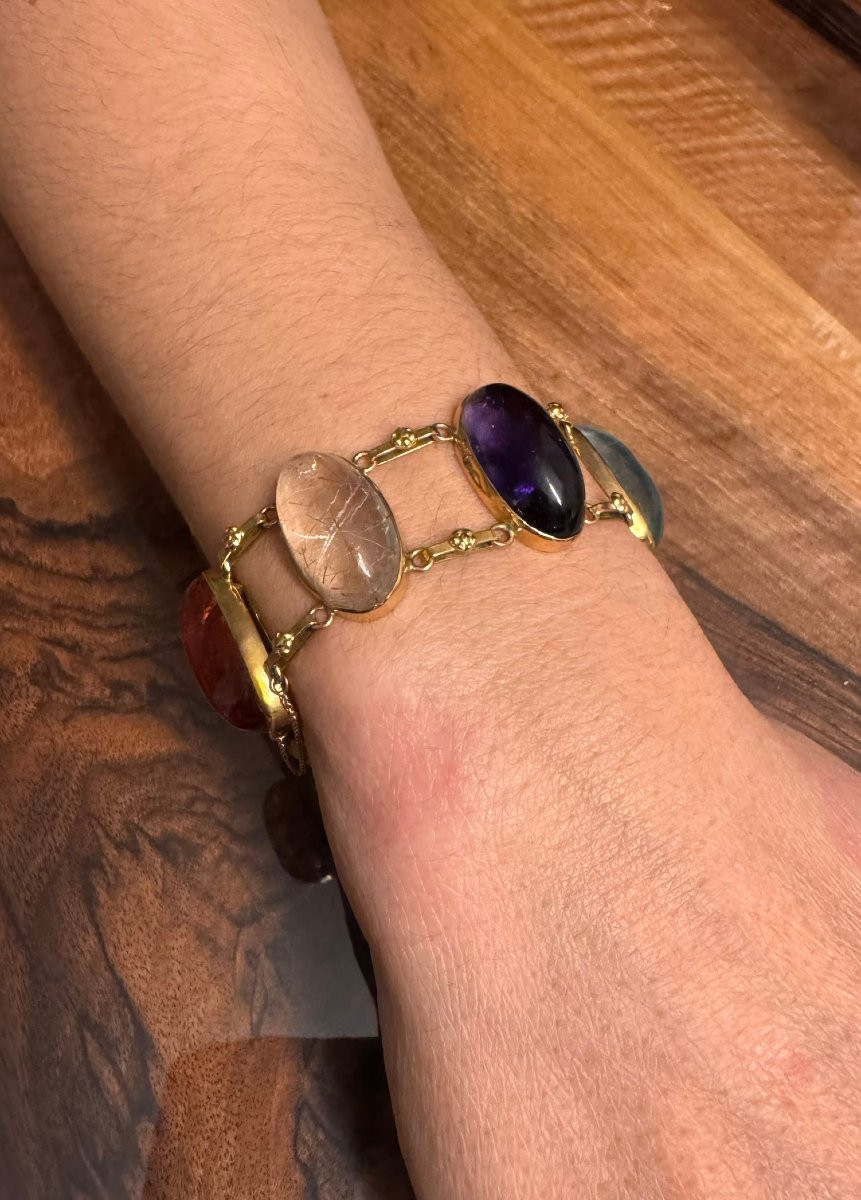 Bracelet en or et pierres -photo-7