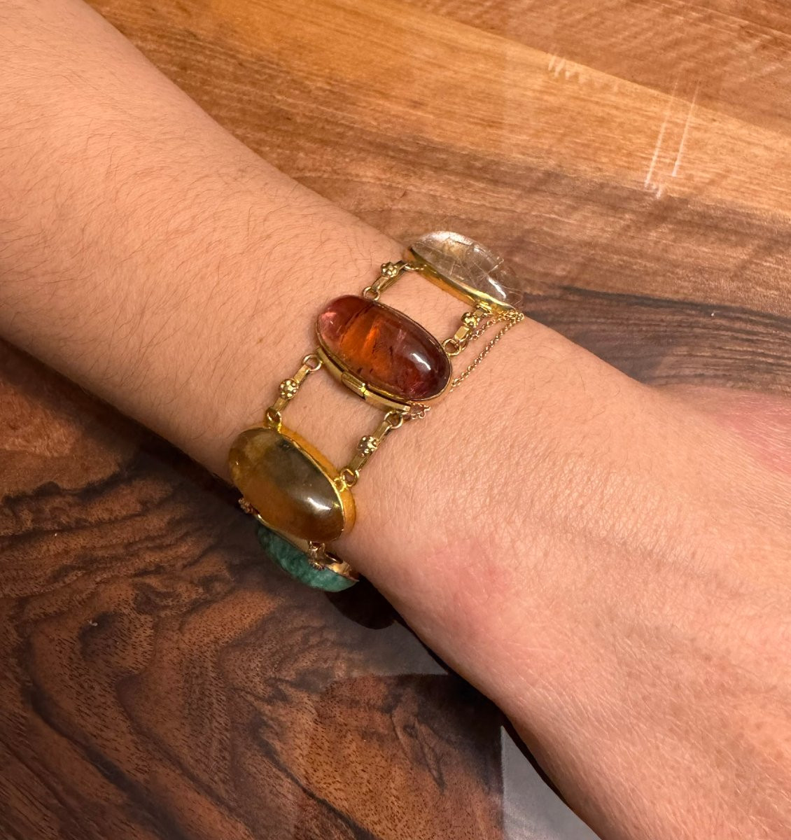 Bracelet en or et pierres -photo-8