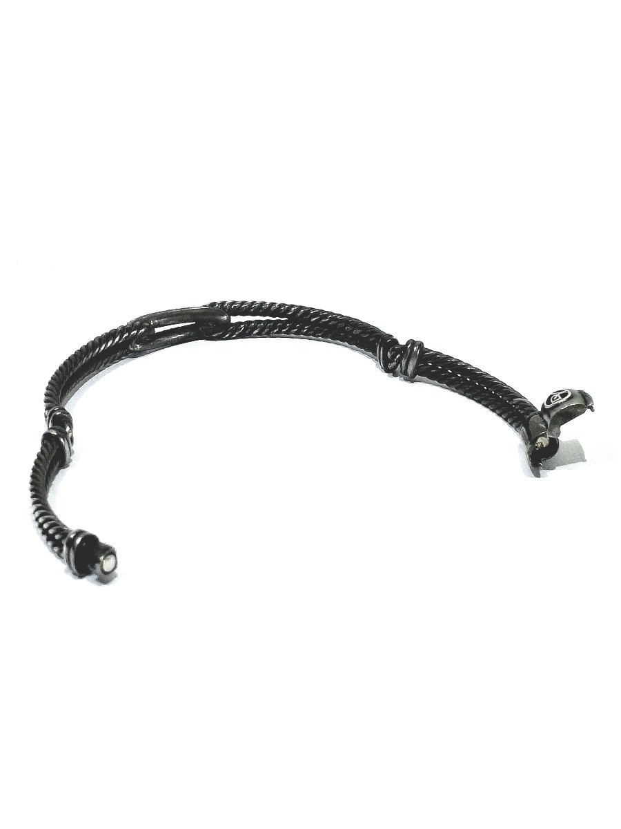 David Yurman - Silver And Diamond Bracelet-photo-6