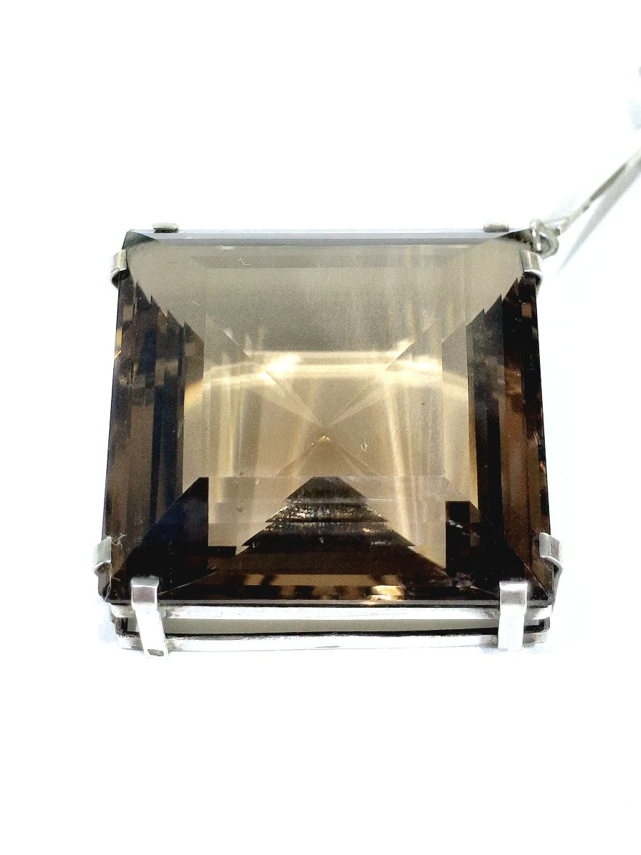 Smoky Quartz And Silver Pendant-photo-3