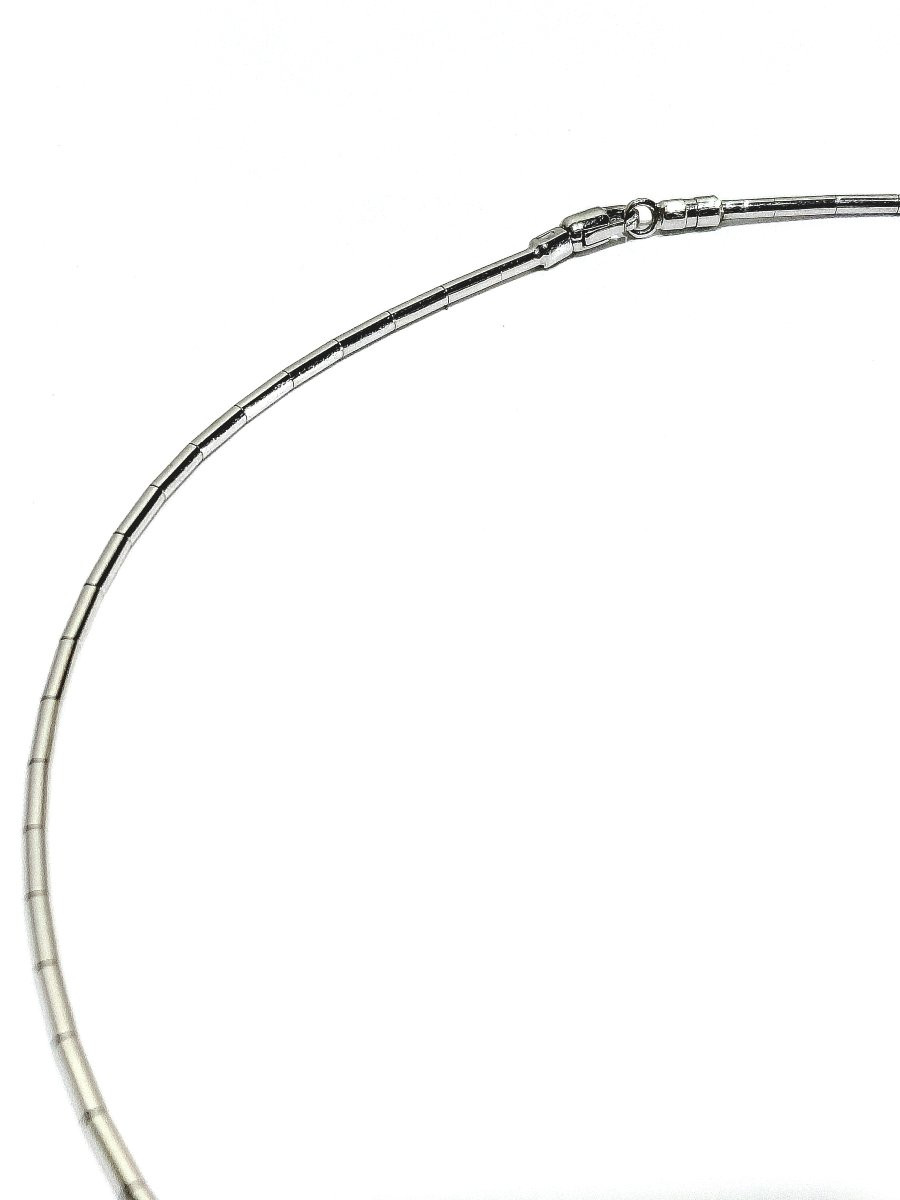 Semi-rigid White Gold Chain -photo-2